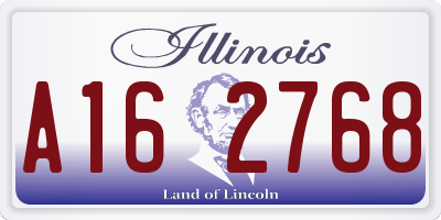 IL license plate A162768