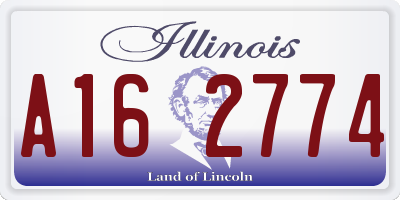 IL license plate A162774