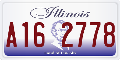 IL license plate A162778