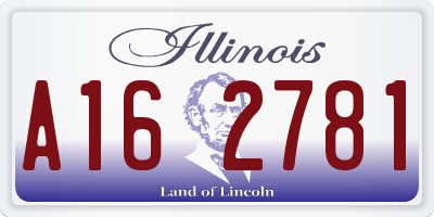 IL license plate A162781