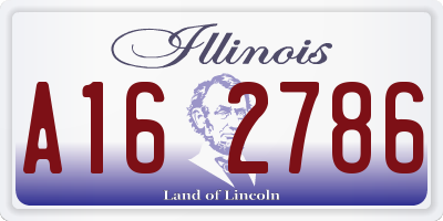 IL license plate A162786