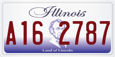 IL license plate A162787