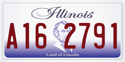 IL license plate A162791