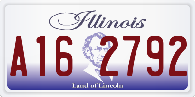 IL license plate A162792