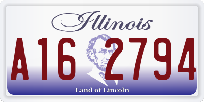 IL license plate A162794
