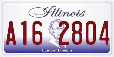 IL license plate A162804