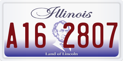 IL license plate A162807