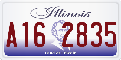 IL license plate A162835