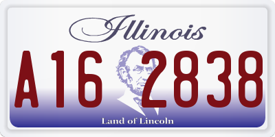 IL license plate A162838