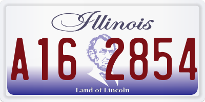 IL license plate A162854