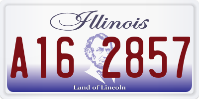 IL license plate A162857