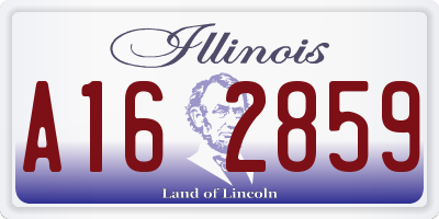 IL license plate A162859