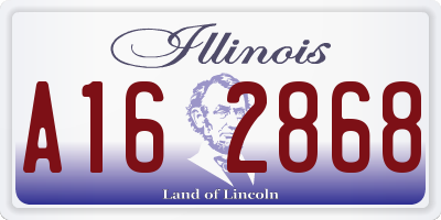 IL license plate A162868