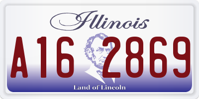 IL license plate A162869