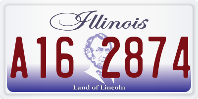 IL license plate A162874