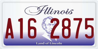 IL license plate A162875