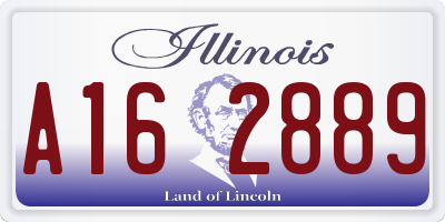 IL license plate A162889