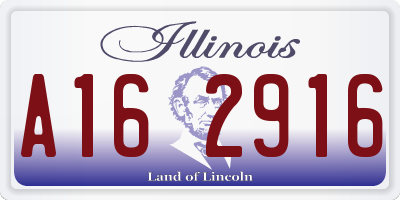 IL license plate A162916
