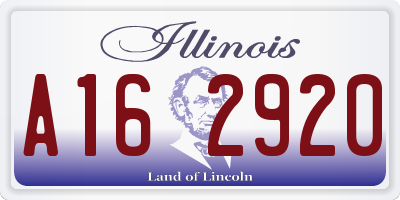 IL license plate A162920