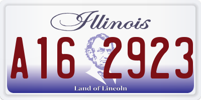 IL license plate A162923