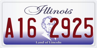IL license plate A162925