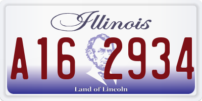 IL license plate A162934