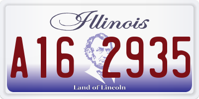 IL license plate A162935