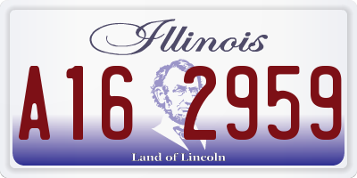 IL license plate A162959
