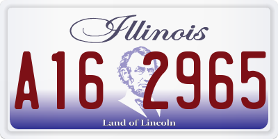 IL license plate A162965