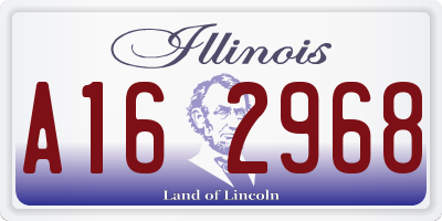 IL license plate A162968