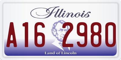 IL license plate A162980