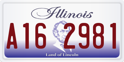 IL license plate A162981