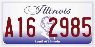 IL license plate A162985