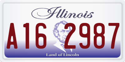IL license plate A162987