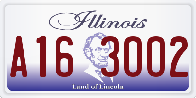 IL license plate A163002
