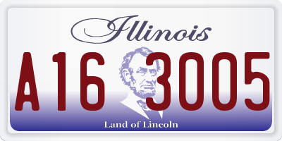 IL license plate A163005