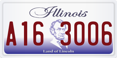 IL license plate A163006