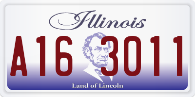 IL license plate A163011