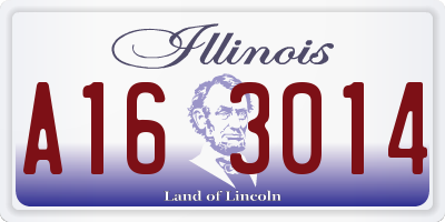 IL license plate A163014