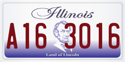 IL license plate A163016