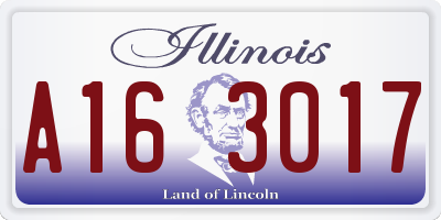 IL license plate A163017