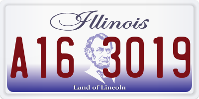 IL license plate A163019