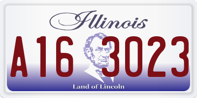 IL license plate A163023