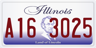IL license plate A163025