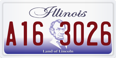 IL license plate A163026