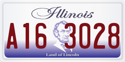 IL license plate A163028