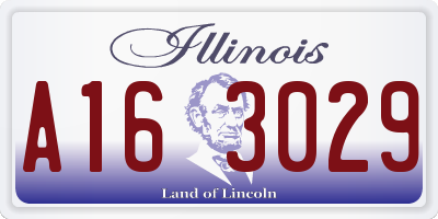 IL license plate A163029