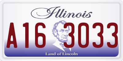 IL license plate A163033