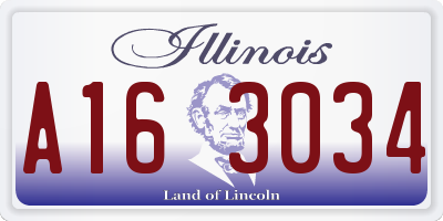 IL license plate A163034