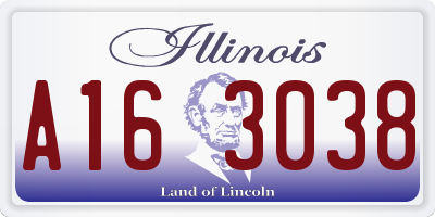 IL license plate A163038